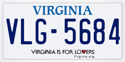 VA license plate VLG5684