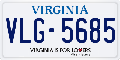 VA license plate VLG5685