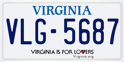 VA license plate VLG5687