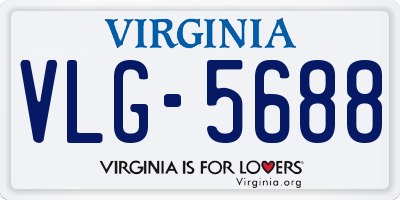 VA license plate VLG5688