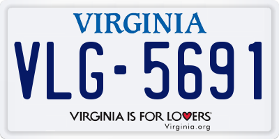 VA license plate VLG5691