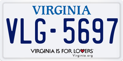 VA license plate VLG5697