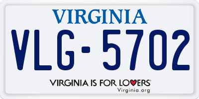 VA license plate VLG5702
