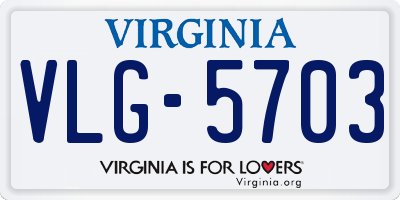 VA license plate VLG5703