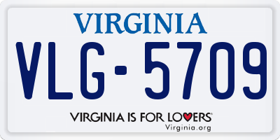 VA license plate VLG5709