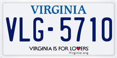VA license plate VLG5710