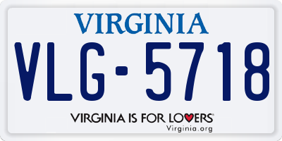 VA license plate VLG5718