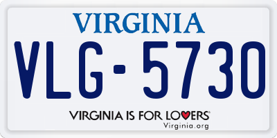 VA license plate VLG5730