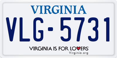 VA license plate VLG5731