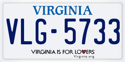 VA license plate VLG5733