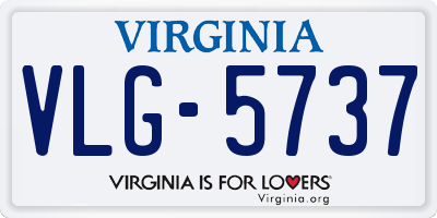 VA license plate VLG5737