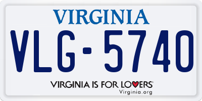 VA license plate VLG5740