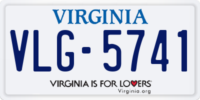 VA license plate VLG5741