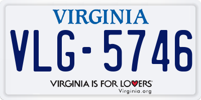 VA license plate VLG5746