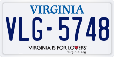 VA license plate VLG5748