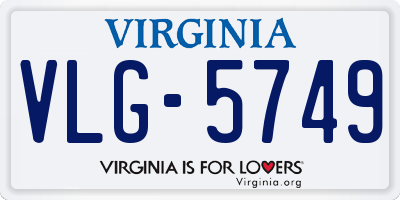 VA license plate VLG5749