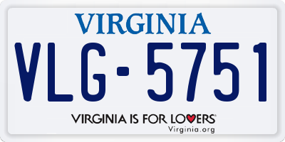 VA license plate VLG5751