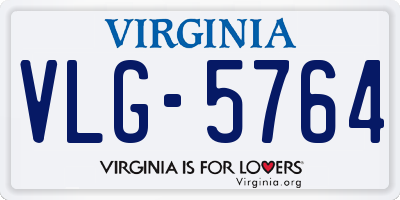VA license plate VLG5764