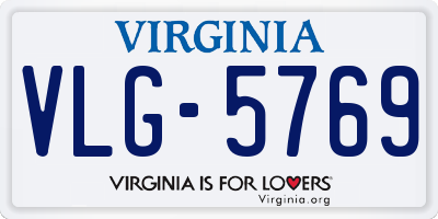 VA license plate VLG5769