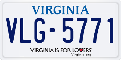 VA license plate VLG5771