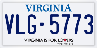 VA license plate VLG5773