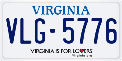 VA license plate VLG5776