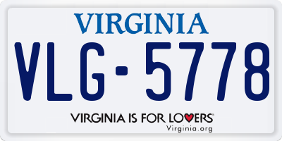 VA license plate VLG5778