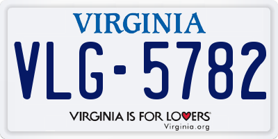 VA license plate VLG5782
