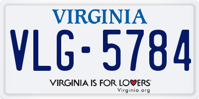VA license plate VLG5784