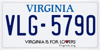 VA license plate VLG5790