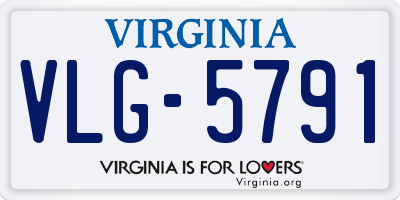 VA license plate VLG5791