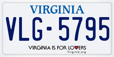 VA license plate VLG5795