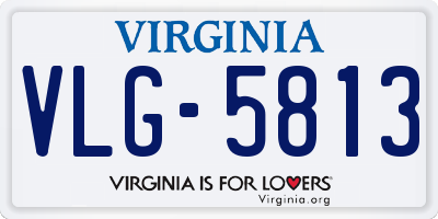 VA license plate VLG5813