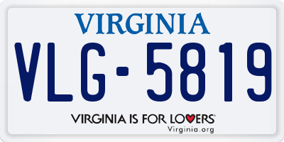 VA license plate VLG5819