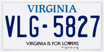 VA license plate VLG5827