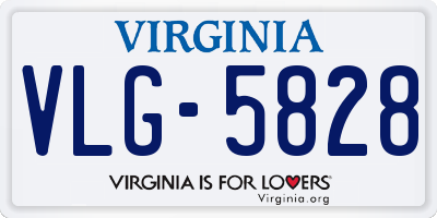 VA license plate VLG5828