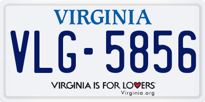 VA license plate VLG5856