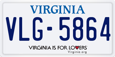 VA license plate VLG5864
