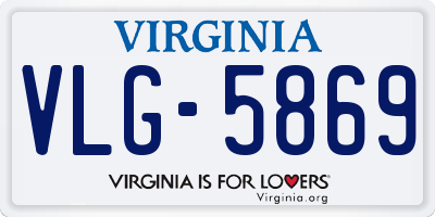 VA license plate VLG5869