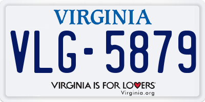 VA license plate VLG5879