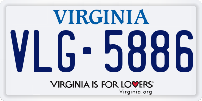 VA license plate VLG5886
