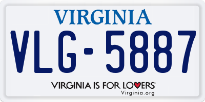 VA license plate VLG5887
