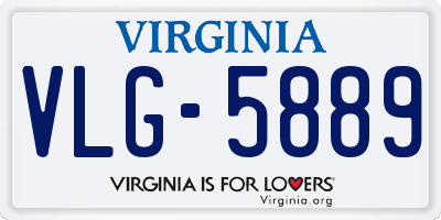 VA license plate VLG5889