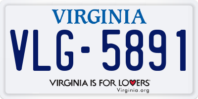 VA license plate VLG5891