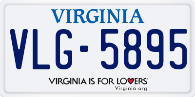 VA license plate VLG5895