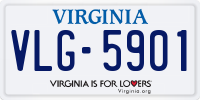 VA license plate VLG5901