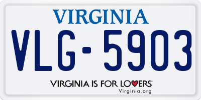 VA license plate VLG5903