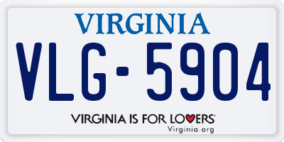 VA license plate VLG5904