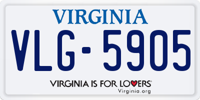 VA license plate VLG5905