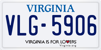 VA license plate VLG5906
